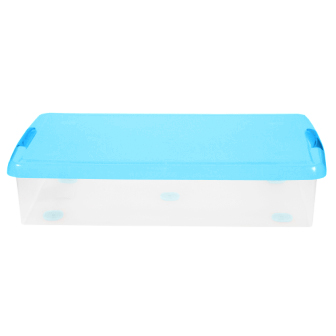 3 Короб для хранения IRIS THIN BOX 85л, прозрачный-голубой 3 Короб для хранения IRIS THIN BOX 85л, прозрачный-голубой