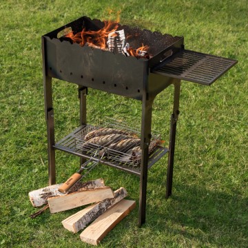 Мангал разборный ТОНАР со столиком и подставкой под казан (2мм), сумка в комплекте