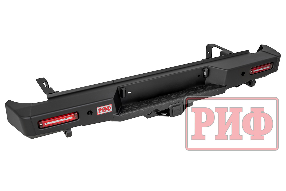 Бампер РИФ силовой задний Changan Hunter Plus с квадратом под фаркоп и фонарями