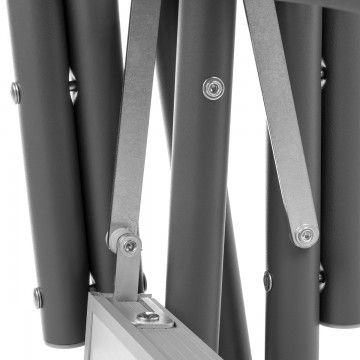 Кресло директорское NISUS с откидывающимся столиком (серый/красный/черный)