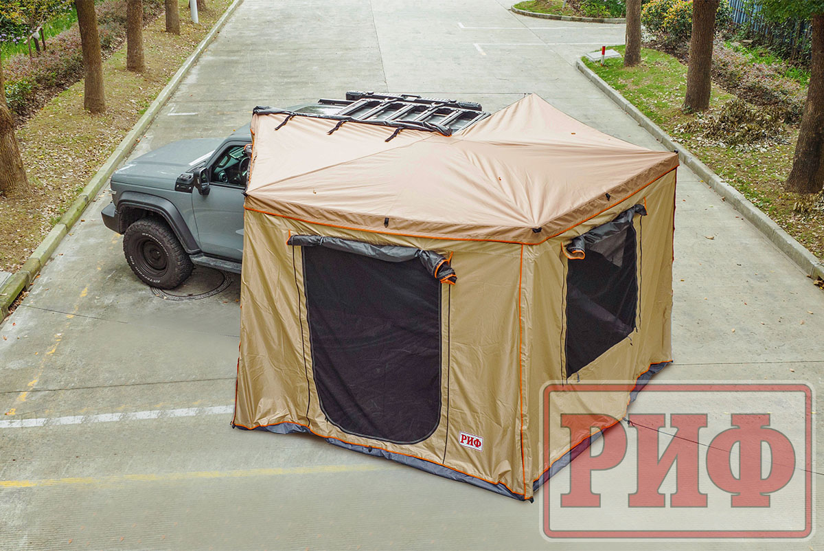 Стенки к автомобильной веерной маркизе (тамбур) РИФ 2.5х2.5 м (левые)