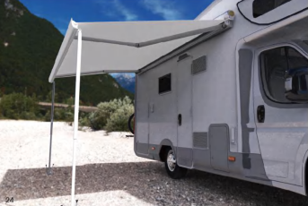 Маркиза автомобильная РИФ 5,0х2,5 м кассетная с электроприводом, корпус белый