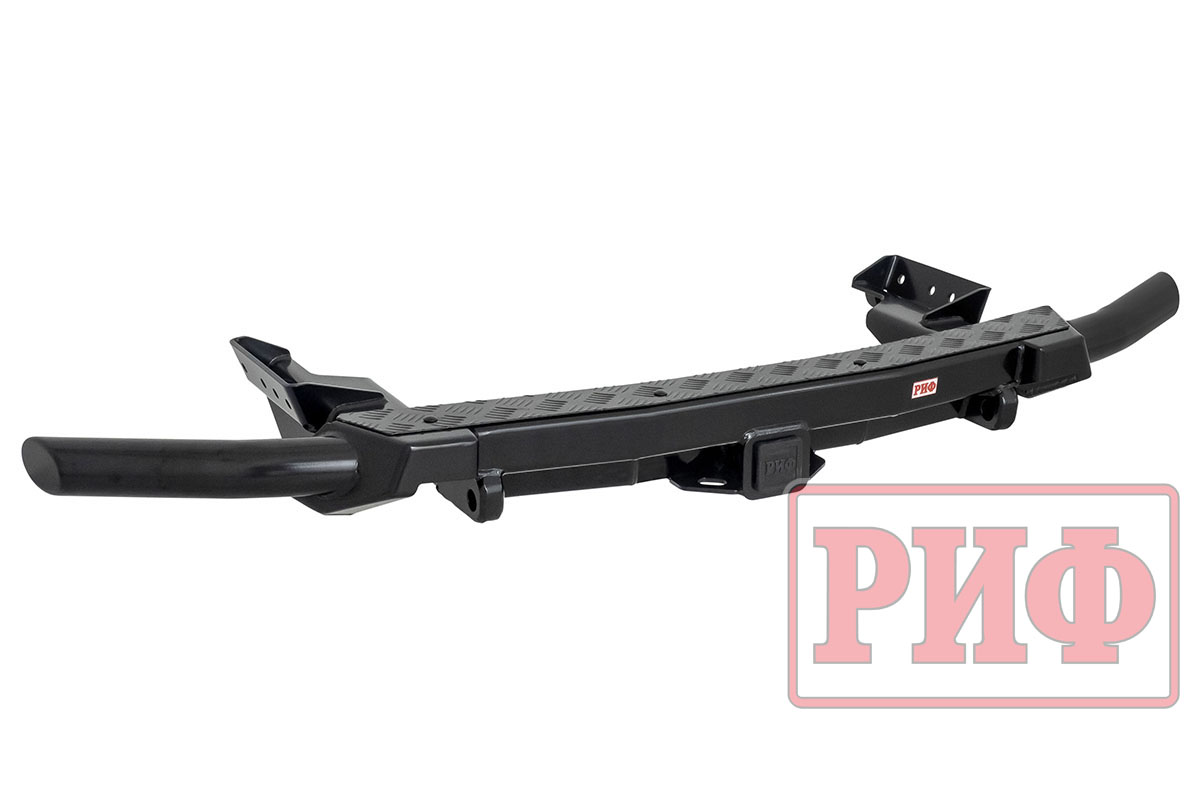 Бампер задний силовой/защита штатного бампера РИФ Renault Duster 2021+ c квадратом под фаркоп Бампер задний силовой/защита штатного бампера РИФ Renault Duster 2021+ c квадратом под фаркоп