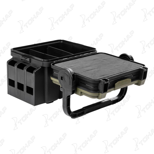 Ящик форелевый NISUS 30x21.5x25 см, черный с зеленым