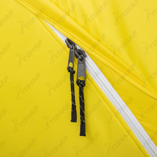 3 Палатка зимняя утепленная HELIOS Куб Premium 1,8х1,8 желтый/серый