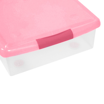 5 Короб для хранения IRIS THIN BOX 85л, прозрачный-розовый 5 Короб для хранения IRIS THIN BOX 85л, прозрачный-розовый