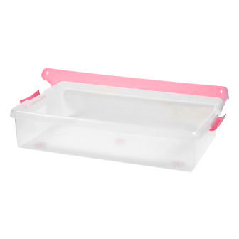 4 Короб для хранения IRIS THIN BOX 34л, прозрачный-розовый 4 Короб для хранения IRIS THIN BOX 34л, прозрачный-розовый