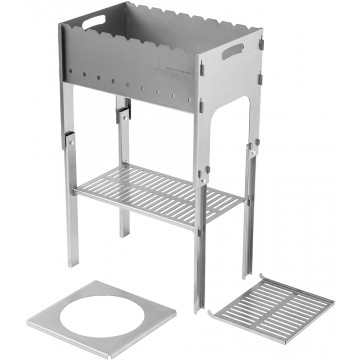 Мангал разборный ТОНАР со столиком и подставкой под казан (2 мм), сумка в комплекте