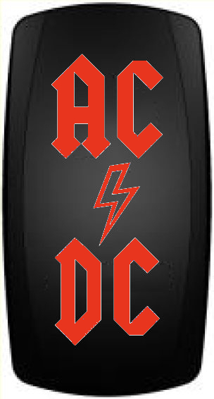 Переключатель ВКЛ/ВЫКЛ, красный, AC/DC