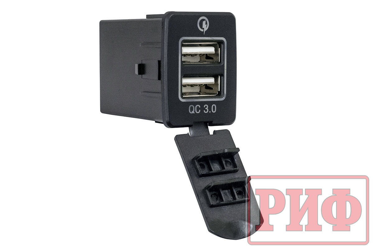 Розетка USB 2 QC 3.0 для Nissan 30x22х38