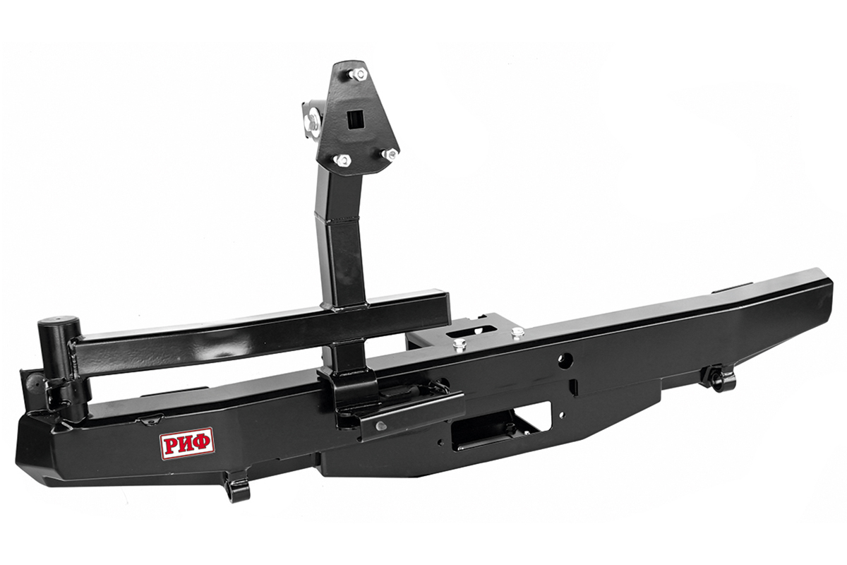 Бампер РИФ силовой задний УАЗ Хантер с площадкой под лебедку, калиткой, подсветкой номера лифт 65 мм Бампер РИФ силовой задний УАЗ Хантер с площадкой под лебедку, калиткой, подсветкой номера лифт 65 мм