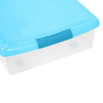 6 Короб для хранения IRIS THIN BOX 85л, прозрачный-голубой 6 Короб для хранения IRIS THIN BOX 85л, прозрачный-голубой