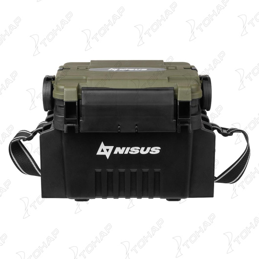3 Ящик форелевый NISUS 30x21.5x25 см, черный с зеленым