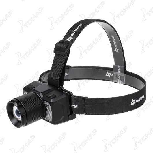 Фонарь налобный NISUS сенсорный 800 LM, IP43, USB Фонарь налобный NISUS сенсорный 800 LM, IP43, USB