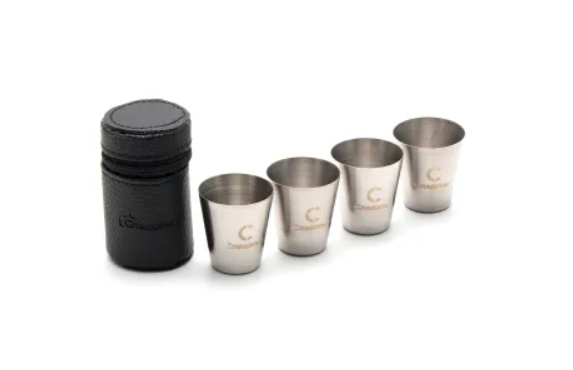 3 Набор стопок СЛЕДОПЫТ 4х25 мл, 4 шт., в кожаной тубе