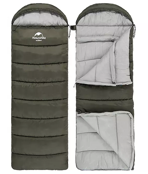 3.Мешок спальный Naturehike U150, 220х75 см, (ТК: +11°C), правый, темно-зеленый 3.Мешок спальный Naturehike U150, 220х75 см, (ТК: +11°C), правый, темно-зеленый