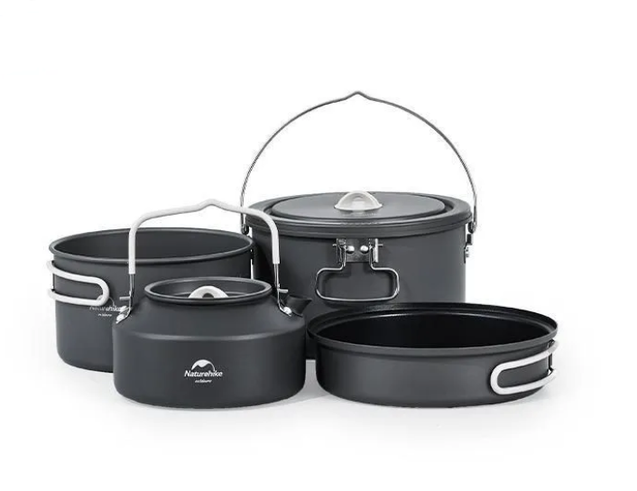 Набор посуды Naturehike туристический 4 в 1 (с чайником)