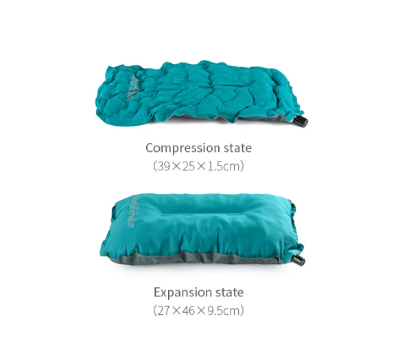 Подушка самонадувающаяся Naturehike 46х27х9,5 см, голубая