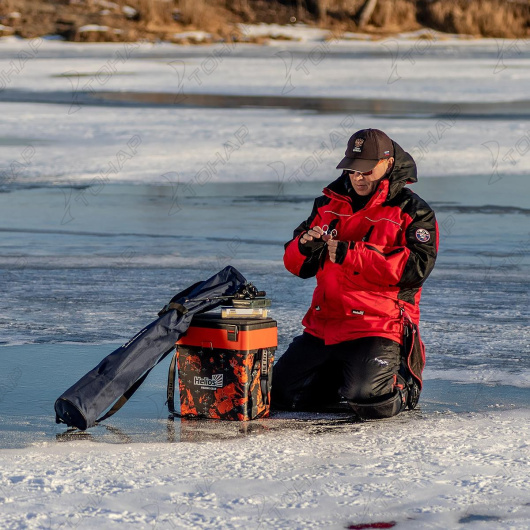 Ящик рыболовный зимний HELIOS SHARK, 19 л, оранжевый