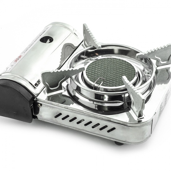 Плита газовая портативная СЛЕДОПЫТ SPARK керамическая конфорка цанговый баллон