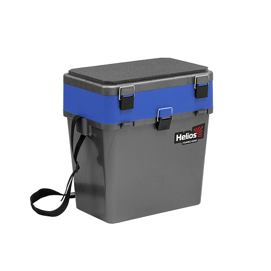 Ящик рыболовный зимний HELIOS, 19 л, серый/синий
