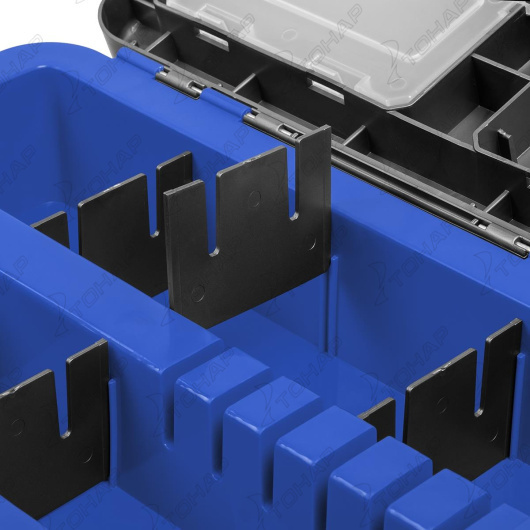 Ящик рыболовный зимний HELIOS, 19 л, серый/синий