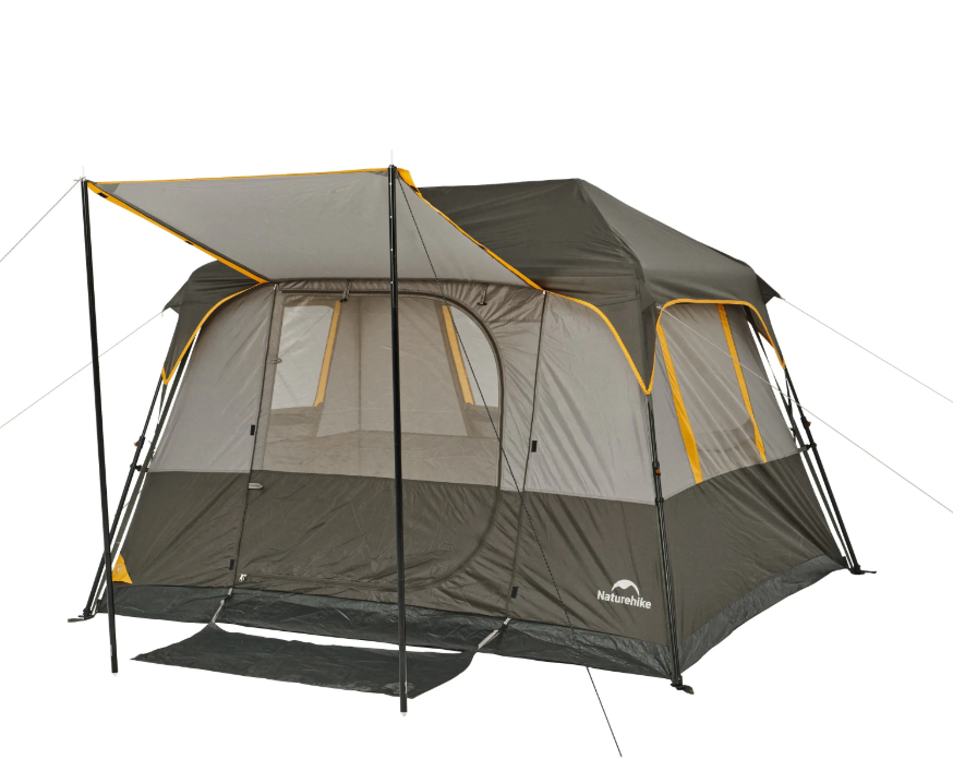 Палатка Naturehike Cape 5.2, 4-местная, быстросборная, серо-коричневая