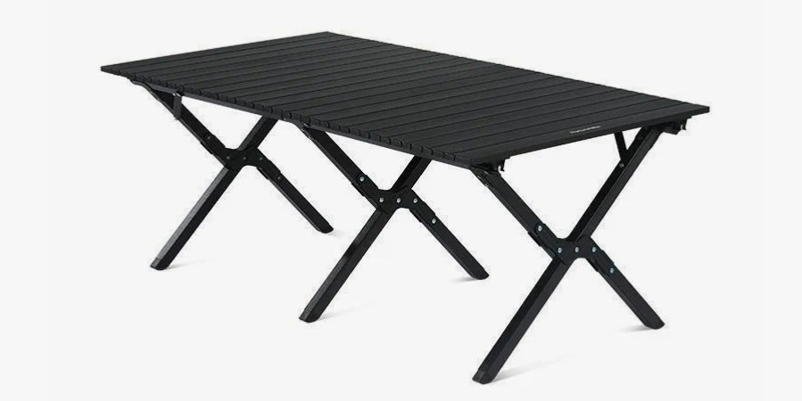 Стол туристический Naturehike Star Jane L01 складной, 117х60х44 см, с Х-образными ножками, черный