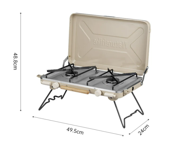 1 Плита газовая двойная Naturehike 2,5 кВт, бежевая