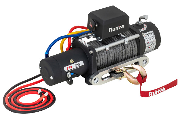 Лебёдка автомобильная электрическая 12V Runva EWX10000SSR 4500 кг (синтетический трос)