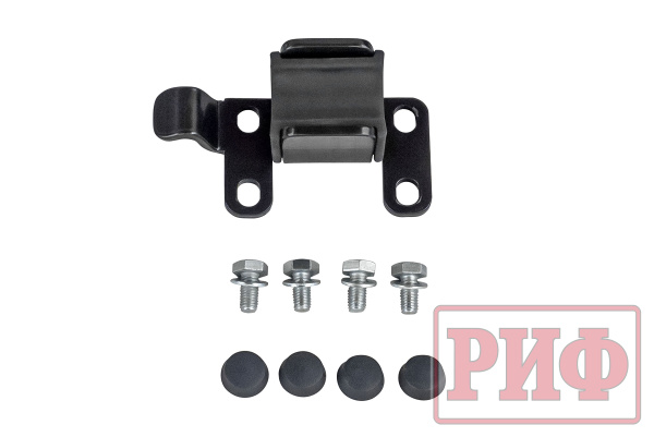 Бампер РИФ силовой задний Toyota Land Cruiser 200 2007-2012 с квадратом под фаркоп, калиткой, фонарями, подсветкой номера, стандарт