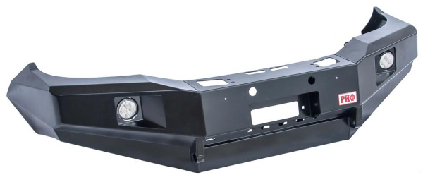 Бампер РИФ передний Toyota HiLux с доп фарами без кенгурина