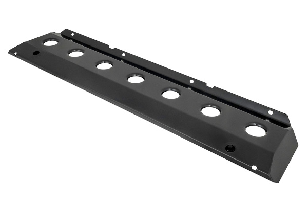 Бампер передний силовой/защита штатного бампера РИФ Renault Duster 2015-2020 с квадратом под фаркоп и защитой радиатора