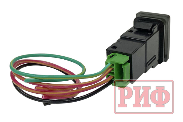 Кнопка ВКЛ/ВЫКЛ, голубой, TOYOTA 32x22 (под гравировку)