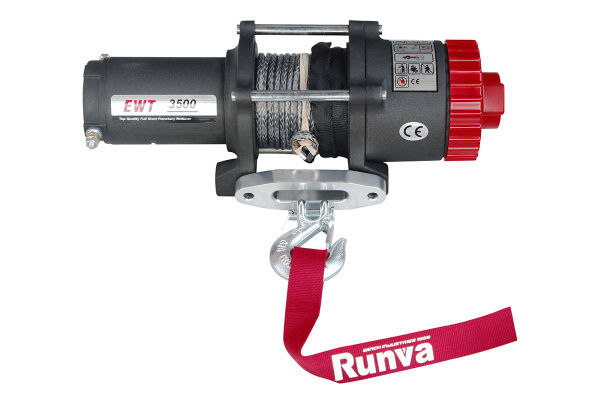 Лебёдка электрическая 12V Runva EWT3500ASR 1588 кг (синтетический трос)