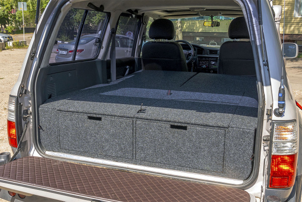 Органайзер для Toyota Land Cruiser 80 (2 выдв.ящика+спальник)