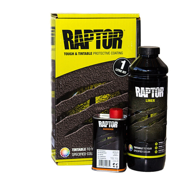 Покрытие защитное повышенной прочноcти RAPTOR, колеруемое, с отвердителем 2K U-POL 1л Покрытие защитное повышенной прочноcти RAPTOR, колеруемое, с отвердителем 2K U-POL 1л