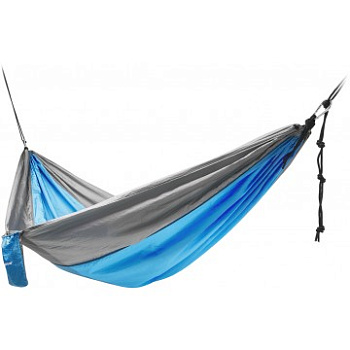 Гамак без планок NISUS 140х260см нейлон 210T голубой/серый Гамак без планок NISUS 140х260см нейлон 210T голубой/серый