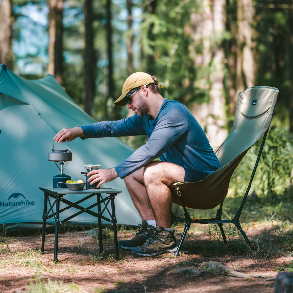 4 Кресло туристическое Naturehike Yamami YL01 складное, 81,5х56х99 см, до 140 кг, зеленое