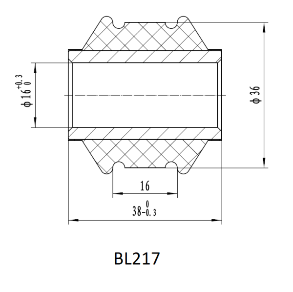 Втулка амортизатора РИФ SA217 (с маркировкой 1), Mitsubishi Pajero Sport I, II, III