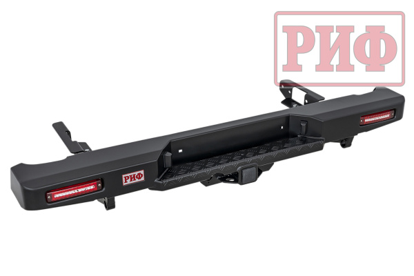 Бампер РИФ задний Toyota HILUX/VIGO 05+ с фаркопом и фонарями