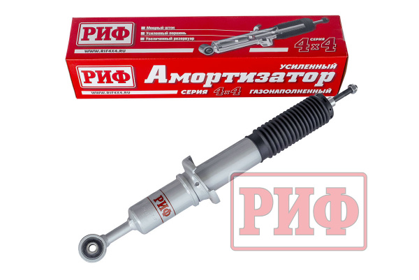 Амортизатор РИФ передний газовый Toyota Hilux 2005-2014, Sollers ST6, Jac T6 штатный и лифт 0- 45 мм