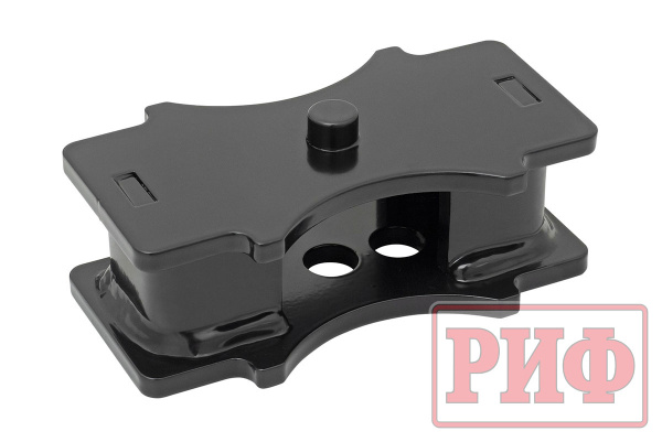 Проставка РИФ рессора-мост H=60 мм (отв.14,5 мм, ось 13 мм)