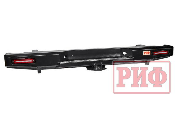 Бампер РИФ задний Nissan Navara D40 с фаркопом и фонарями