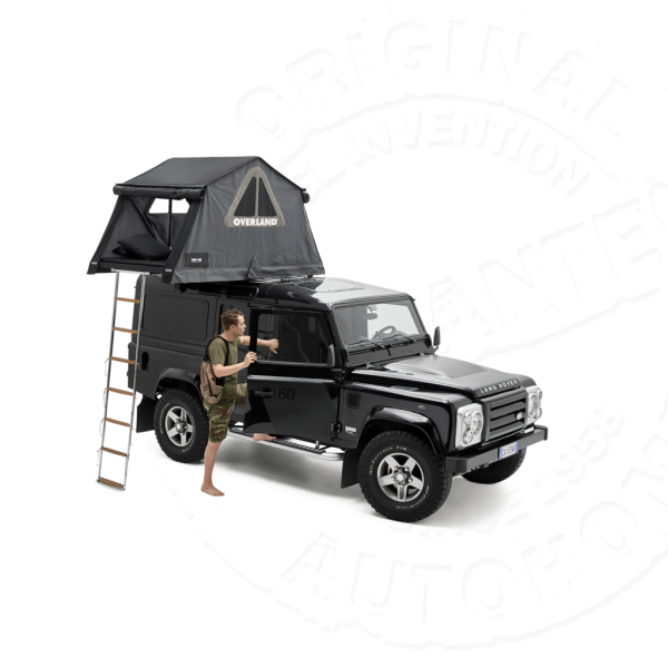 Палатка на крышу автомобиля AUTOHOME OVERLAND LARGE, тент карбон, лестница 220 мм