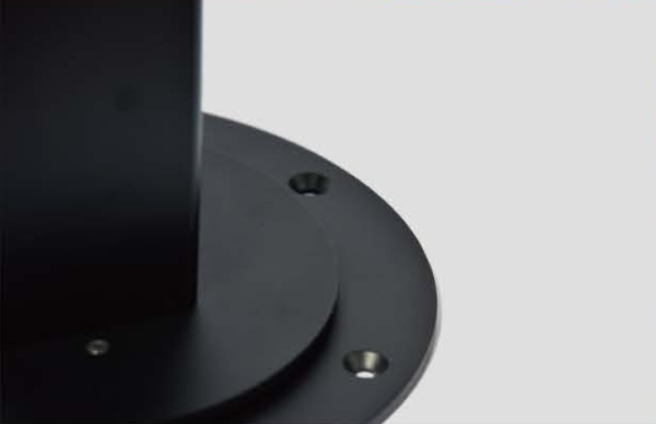 Нога телескопическая для стола в автодом, черная, вращение 360