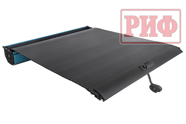 Крышка кузова РИФ для Dongfeng DF6, роллета раздвижная 1511х1570 мм, алюминиевая, черная