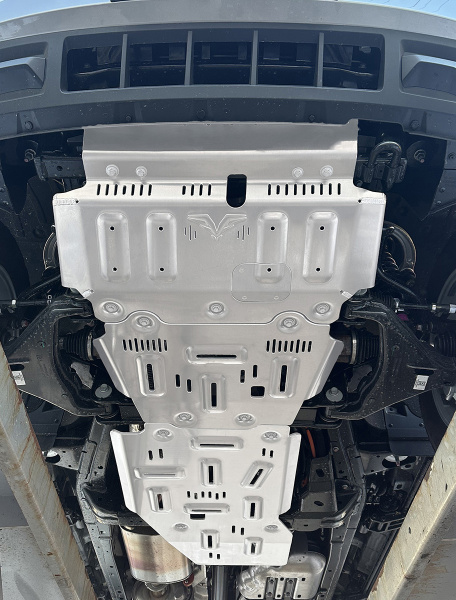 Защита Falcon радиатора, картера, РК, КПП для GWM TANK 400 бензин(базовая версия), алюминий, 8 мм