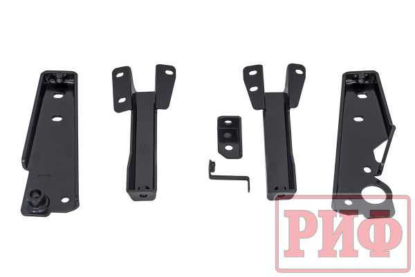 Бампер передний силовой/защита штатного бампера РИФ Renault Duster 2021+ с квадратом под фаркоп и защитой радиатора