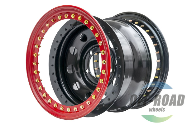 Диск усиленный УАЗ стальной черн. 5x139,7 8xR16 d110 ET-19 с двойн. бедлоком (красн.) барабан. торм.